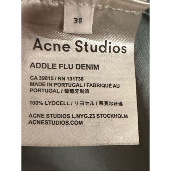 Acne Studios Women's Button-Up Long Sleeve Collared Light Blue Polo Shirt Sz 38 - Picture 6 of 6